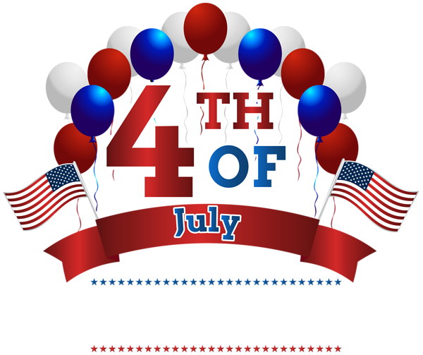 This png image - Happy Independence Day 4th July PNG Clip Art Image, is available for free download