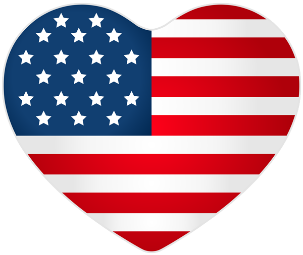 This png image - Heart United States Flag PNG Clipart, is available for free download