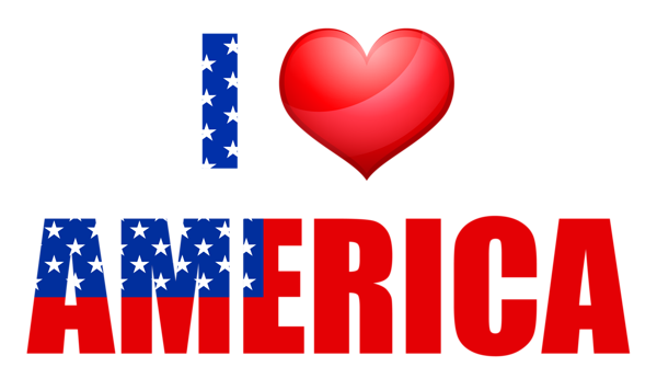 This png image - I love America PNG Clipart Picture, is available for free download