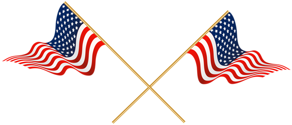 This png image - USA Crossed Flags Transparent PNG Clip Art, is available for free download