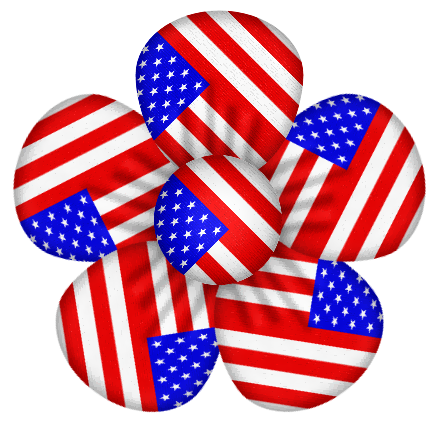 This png image - USA Flag Flower Decor PNG Clipart, is available for free download