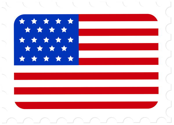 This png image - USA Flag Postage Stamp PNG Clip Art Image, is available for free download