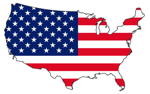 This png image - USA Map Flag, is available for free download