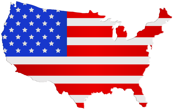 This png image - USA Map Flag PNG Clip Art Image, is available for free download