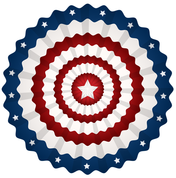 This png image - USA Rosette Transparent PNG Clip Art Image, is available for free download
