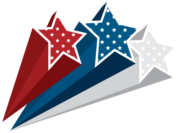 This png image - USA Stars Decoration PNG Clipart Image, is available for free download