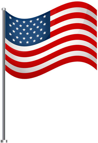 USA Waving Flag Transparent PNG Clip Art Image | Gallery Yopriceville - High-Quality Images and ...