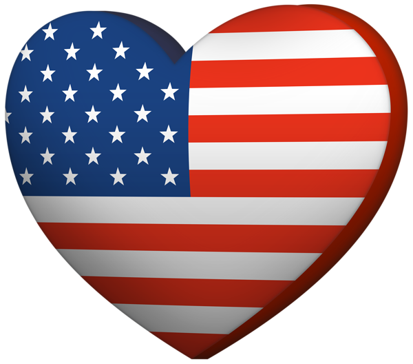 This png image - United States Deco Heart Flag PNG Clipart, is available for free download