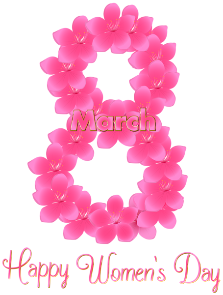 This png image - 8 March Floral Transparent Clip Art Image, is available for free download