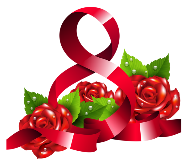 8 March and Roses PNG Clipart Picture | Gallery ...
