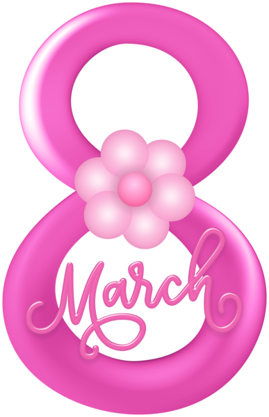 This png image - 8th March PNG Pink Transparent Clipart, is available for free download