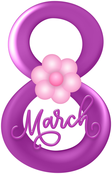 This png image - 8th March PNG Violet Transparent Clipart, is available for free download