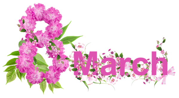 This png image - Floral March 8 PNG Clipart, is available for free download