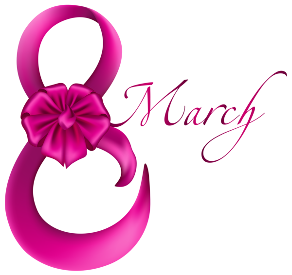 This png image - March 8 Pink with Bow PNG Clipart Image, is available for free download