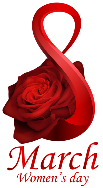 This png image - March 8 Womens Day with Rose PNG Clip Art Image, is available for free download