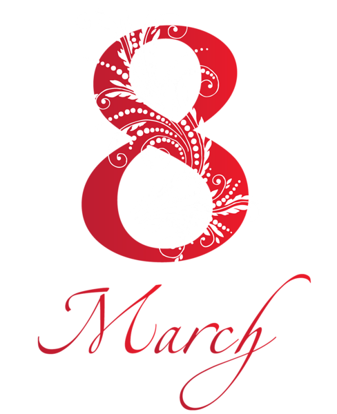 This png image - Red 8 March Text Decor PNG Clipart, is available for free download