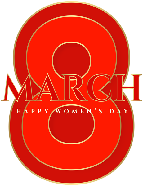 This png image - Red Happy March 8th PNG Clipart, is available for free download