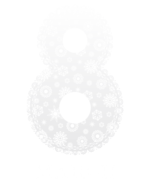 This png image - White 8 March Text Decor PNG Clipart, is available for free download