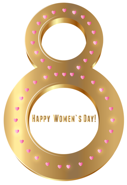 This png image - Women's Day Gold Transparent PNG Clip Art Image, is available for free download