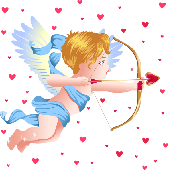 This png image - Angel with Cupid Bow Free PNG Clipart Picture, is available for free download