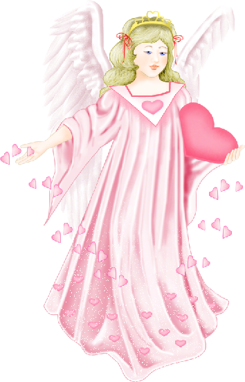 This png image - Angel with Heart in Pink Clipart, is available for free download