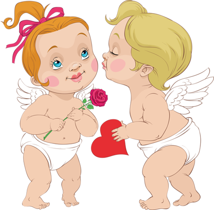 This png image - Cupid Angels Clipart, is available for free download