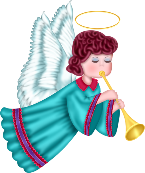 This png image - Cute Angel with Blue Robe Free PNG Clipart Picture, is available for free download