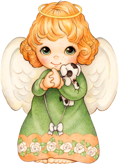 This png image - Cute Angel with Puppy PNG Picture, is available for free download