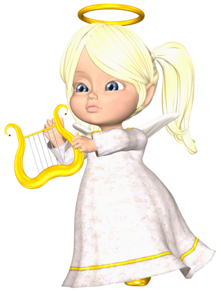 This png image - Cute Large Blond Angel PNG Clipart, is available for free download