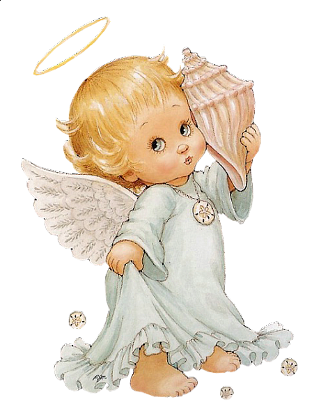 This png image - Cute Little Angel with Shell, is available for free download