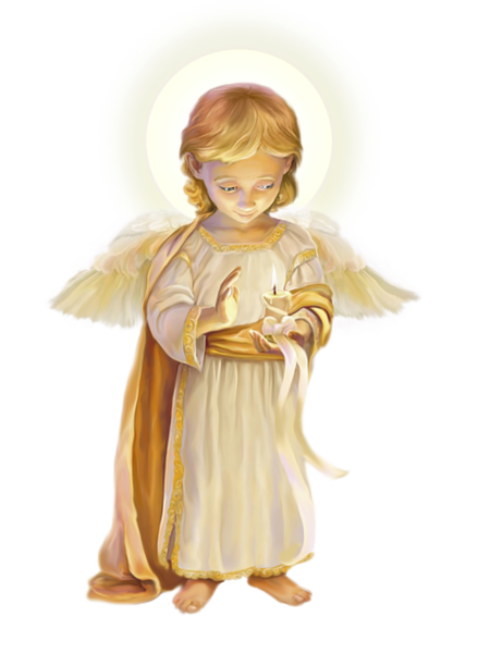 This png image - Little Angel with Candle PNG Clipart Picture, is available for free download