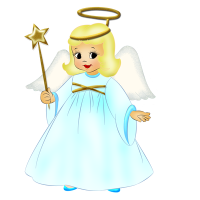 This png image - Little Angel with Wand PNG Picture, is available for free download