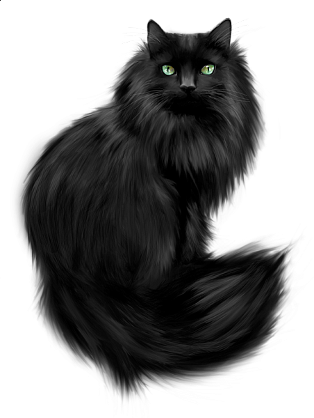 Painted Black Cat Clipart | Gallery Yopriceville - High-Quality Images and Transparent