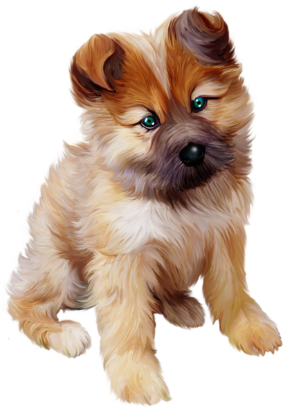 Puppy Art PNG Clipart | Gallery Yopriceville - High-Quality Images and ...