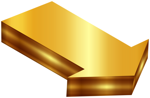 This png image - Arrow Gold Clip Art Image, is available for free download