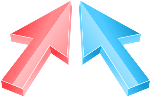 This png image - Arrows Red Blue PNG Clip Art Image, is available for free download