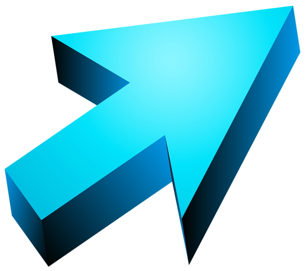 This png image - Blue 3D Arrow Transparent PNG Clip Art Image, is available for free download