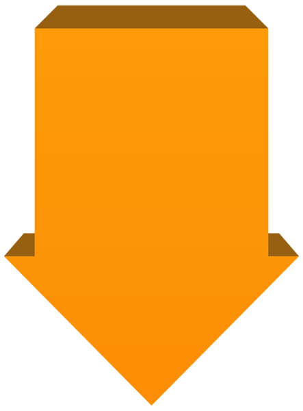 This png image - Orange Arrow Down PNG Transparent Clip Art Image, is available for free download