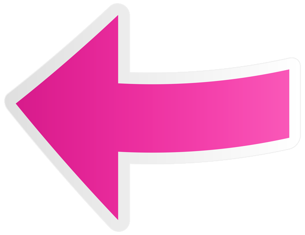 Pink Arrow Left Transparent PNG Clip Art Image | Gallery Yopriceville