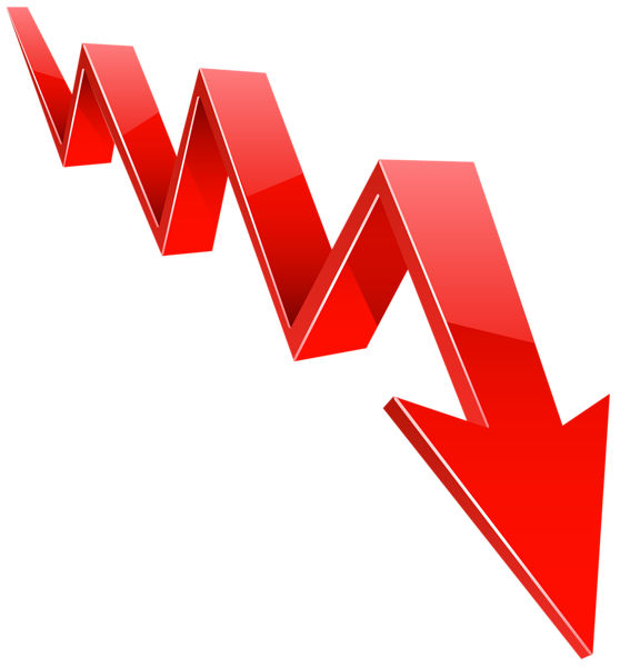 This png image - Recession Arrow Red Transparent PNG Clip Art Image, is available for free download