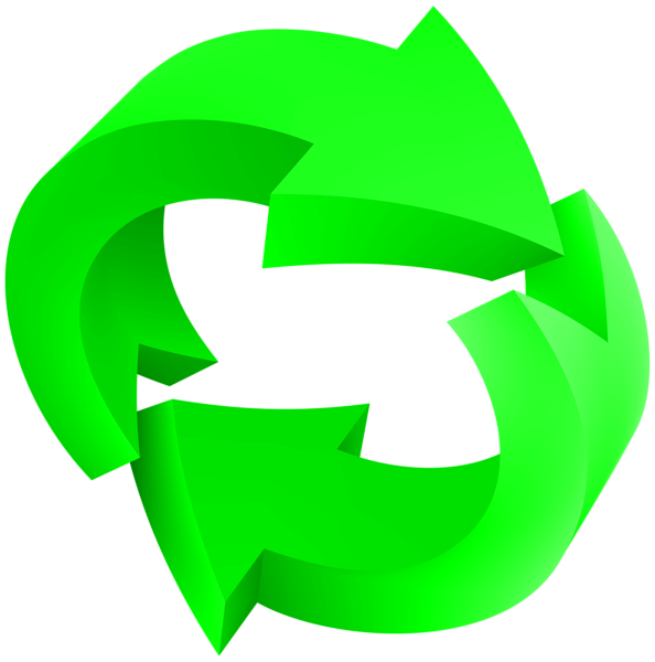 This png image - Recycle Arrows 3D PNG Transparent Clipart, is available for free download