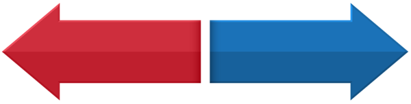 This png image - Red Blue Arrow Transparent PNG Clip Art Image, is available for free download