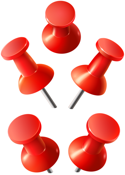 This png image - Red Push Pins PNG Clip Art Image, is available for free download