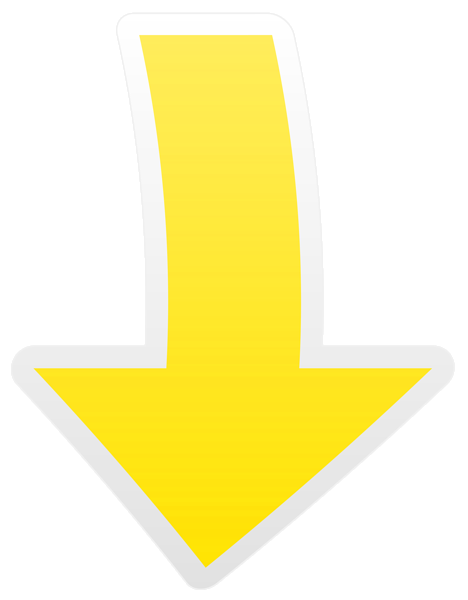 This png image - Yellow Arrow Down Transparent PNG Clip Art Image, is available for free download