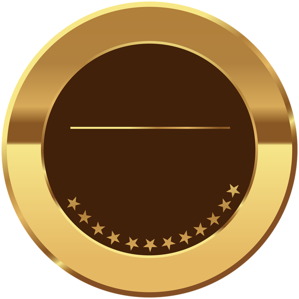 This png image - Badge Gold Brown Transparent Image, is available for free download