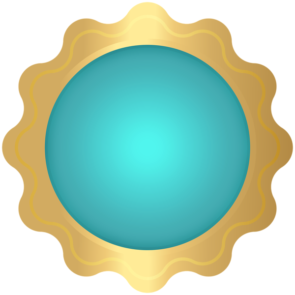 This png image - Badge Teal PNG Clipart, is available for free download