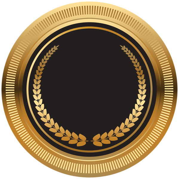 This png image - Black Gold Seal Badge PNG Transparent Image, is available for free download