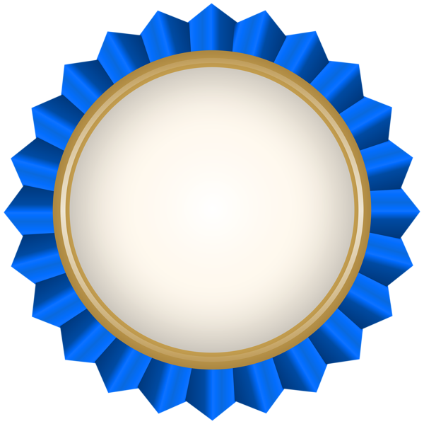 This png image - Blue Rosette Badge PNG Clipart, is available for free download