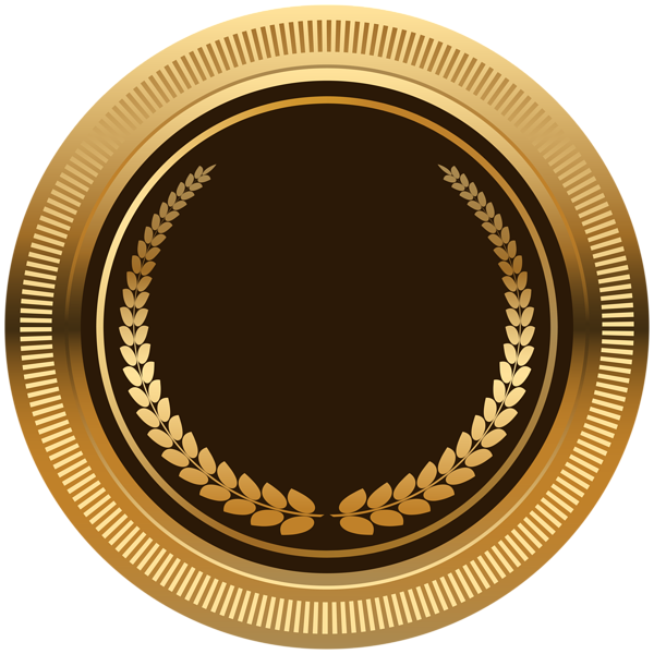 This png image - Brown Gold Seal Badge PNG Transparent Image, is available for free download
