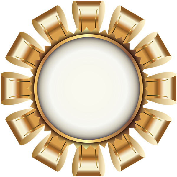 This png image - Deco Seal White Gold Transparent PNG Clip Art Image, is available for free download